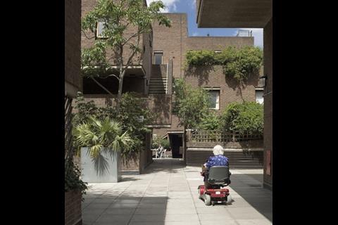 Intimate, well overlooked public spaces and luxuriant plants put elderly residents at ease